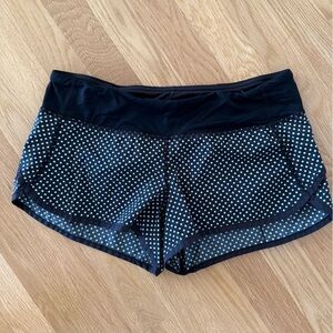 Lululemon athletica Black and White Polka Dot Athletic Shorts